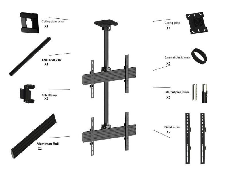 Multibrackets Deckenhalterung MBC2U Professional