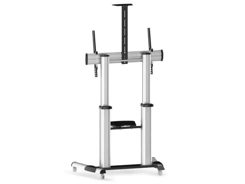 PureMounts TV-Trolley PMP PDS-0011C Silber/Schwarz