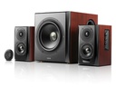 Edifier Regallautsprecher Paar S350DB mit Subwoofer Braun
