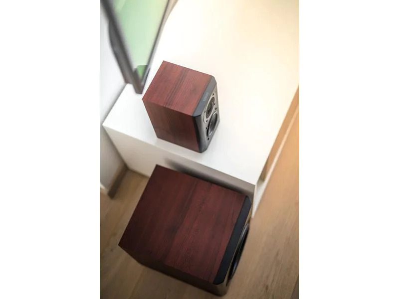 Edifier Regallautsprecher Paar S350DB mit Subwoofer Braun