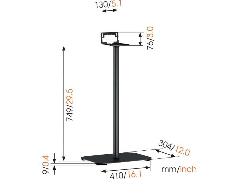 Vogel's Floor Stand 3305B , Schwarz