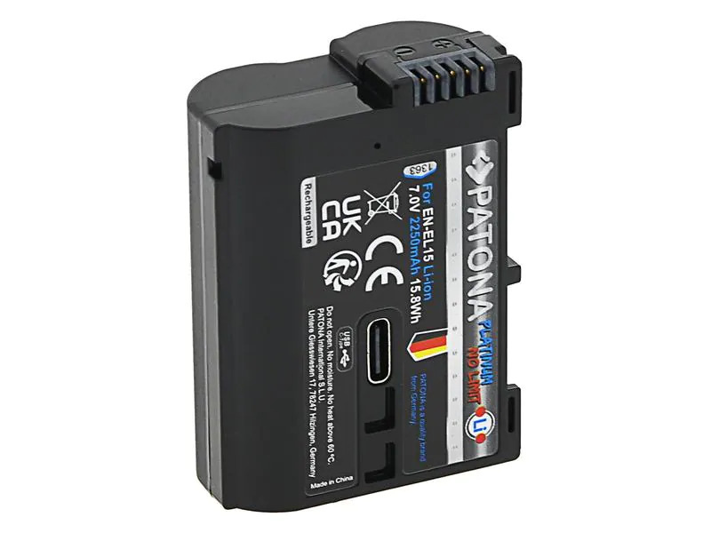 Patona Digitalkamera-Akku Platinum Nikon EN-EL15C mit USB-C