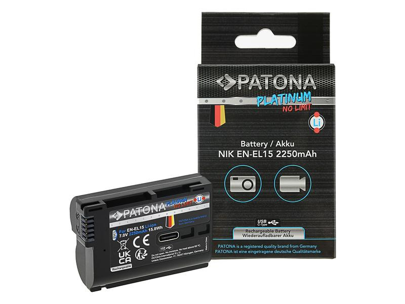 Patona Digitalkamera-Akku Platinum Nikon EN-EL15C mit USB-C