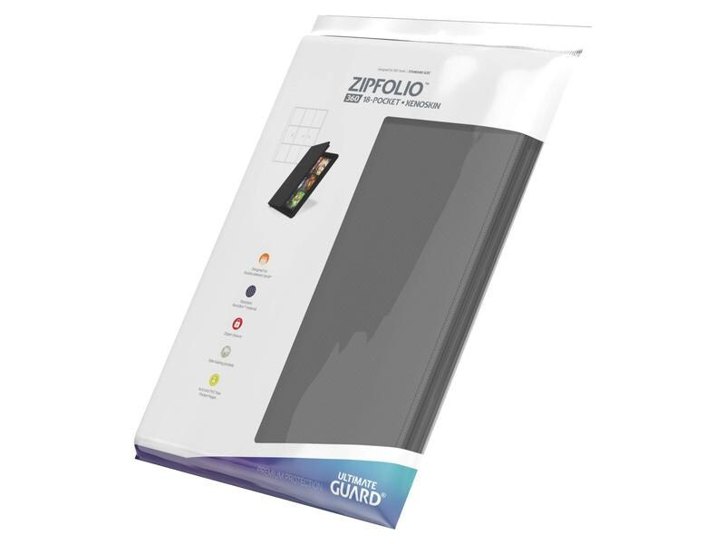 Ultimate Guard Karten-Portfolio ZipFolio XenoSkin 18-Pocket, grau