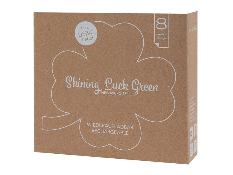8 Seasons Design Motivlicht Shining Luck Micro S, Grün