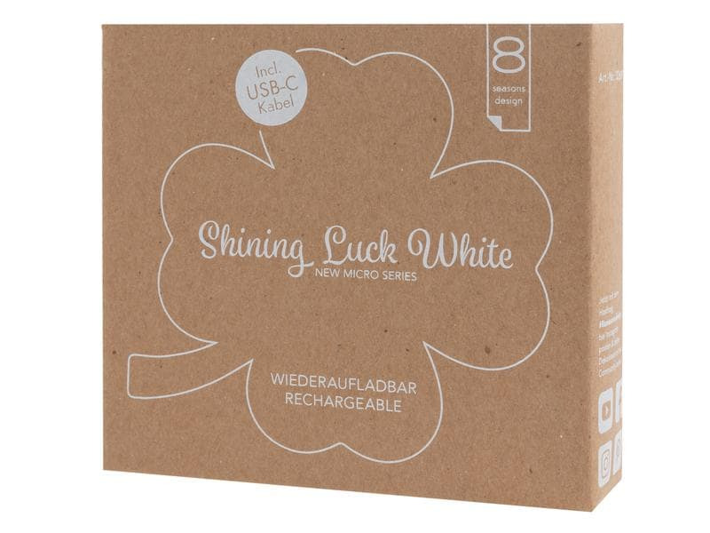 8 Seasons Design Motivlicht Shining Luck Micro S, Weiss