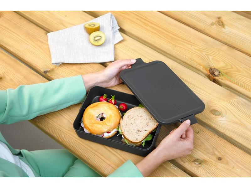 Brabantia Lunchbox Make &amp; Take 25.5 x 16.7 x 6 cm, Dunkelgrau