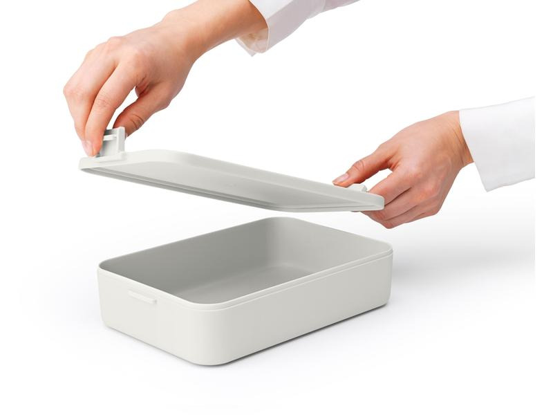 Brabantia Lunchbox Make &amp; Take 25.5 x 16.7 x 6 cm, Hellgrau