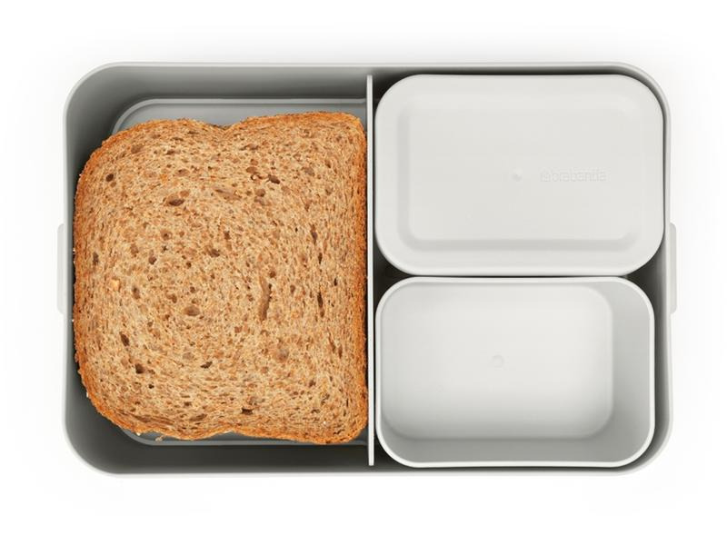 Brabantia Lunchbox Make &amp; Take 25.5 x 16.7 x 6.2 cm, Hellgrau
