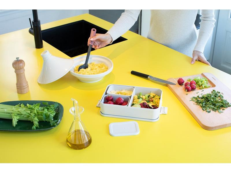 Brabantia Lunchbox Make &amp; Take 25.5 x 16.7 x 6.2 cm, Hellgrau