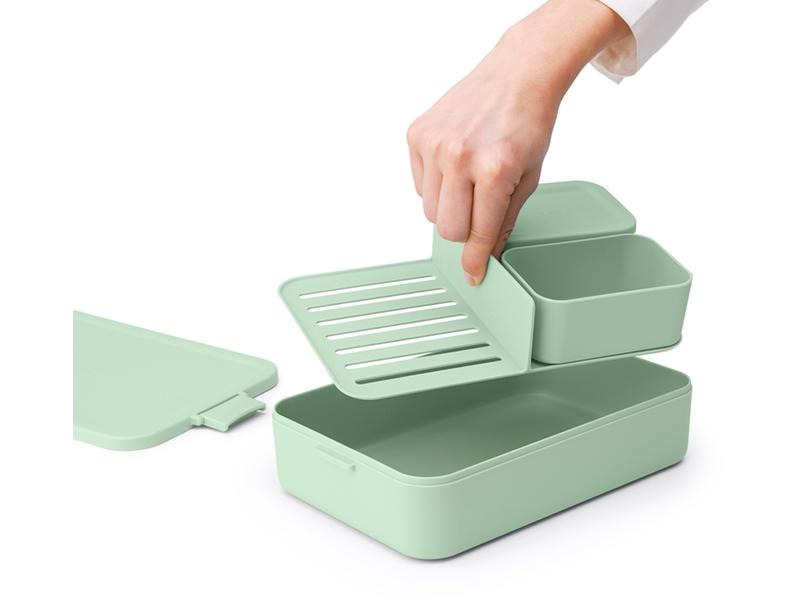 Brabantia Lunchbox Make &amp; Take 25.5 x 16.7 x 6.2 cm, Hellgrün