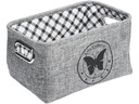 Diaqua Aufbewahrungskorb Butterfly 28 x 19 x 16 cm, Grau