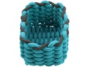 Diaqua Aufbewahrungskorb Cord 20 x 14 x 10 cm, Petrol/Schwarz