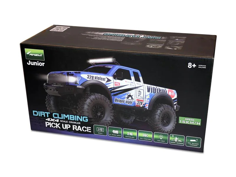Amewi Scale Crawler Dirt Climbing Race PickUp 4WD, Blau 1:10, RTR