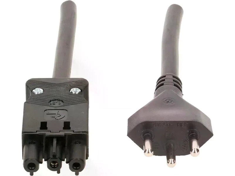 Max Hauri Anschlusskabel 1 m AC 166 - T12, Schwarz