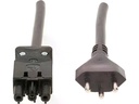 Max Hauri Anschlusskabel 1 m AC 166 - T12, Schwarz
