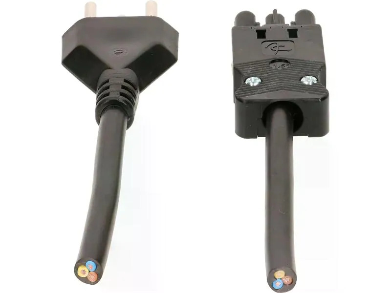 Max Hauri Anschlusskabel 1 m AC 166 - T12, Schwarz