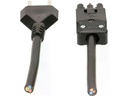 Max Hauri Anschlusskabel 1 m AC 166 - T12, Schwarz