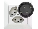 Max Hauri Reiseadapter Schuko – T12, Schwarz