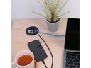 Max Hauri USB-Ladesteckdose USB A+C mit Kabeldurchführung, Silber