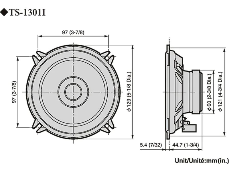 Pioneer 2-Weg Lautsprecher TS-1301I