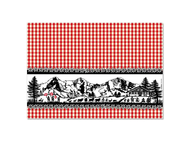 Trendform Tischset Swiss Tradition 5, 29.7 cm x 0.42 m, Rot/Schwarz