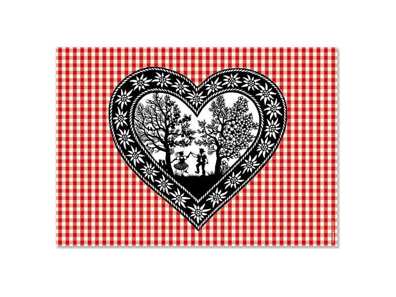 Trendform Tischset Swiss Tradition 5, 29.7 cm x 0.42 m, Rot/Schwarz