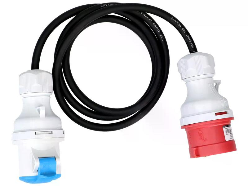 maxCAMP Adapterkabel 1.5 m CEE16/3 - CEE16/5, Schwarz
