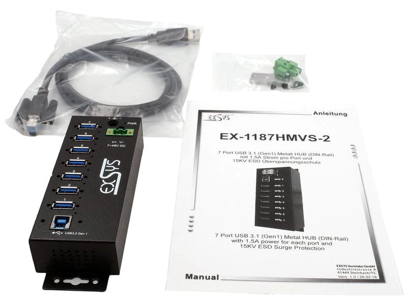 Exsys USB-Hub EX-1187HMVS-2