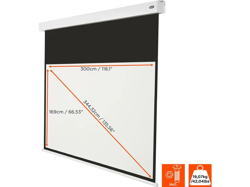 Celexon Motorleinwand Batterie V2.0 Motor Pro Plus 300x169 cm 16:9
