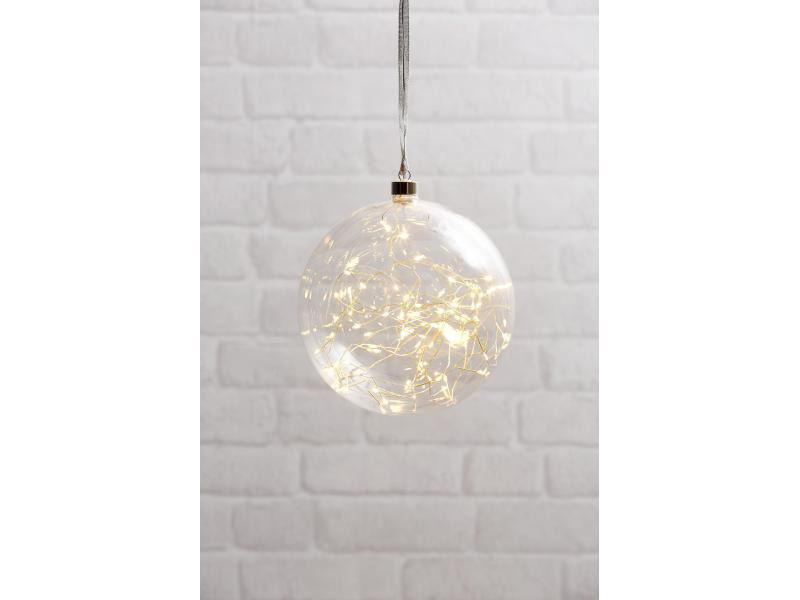 Star Trading Weihnachtskugel Glow, 15 LED, Ø 10 cm, Transparent