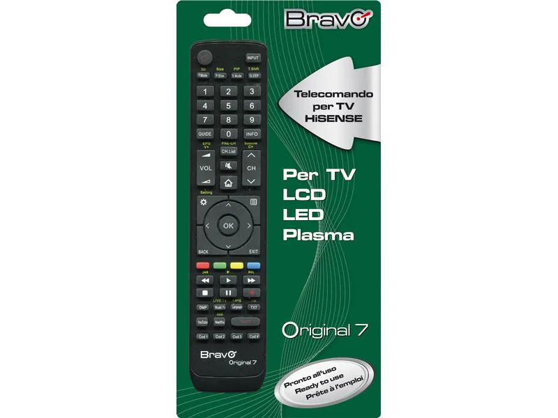 CE Ersatz-Fernbedienung Bravo ORIGINAL 7 Hisense