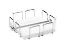 Paderno Serviettenhalter 19 cm x 19 cm Silber