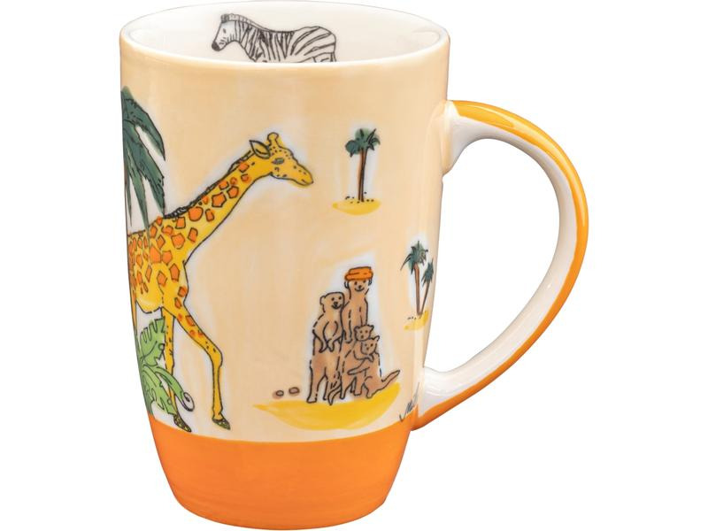 Mila Kaffeebecher Afrika-Hideaway 500 ml , 6 Stück, Hellorange