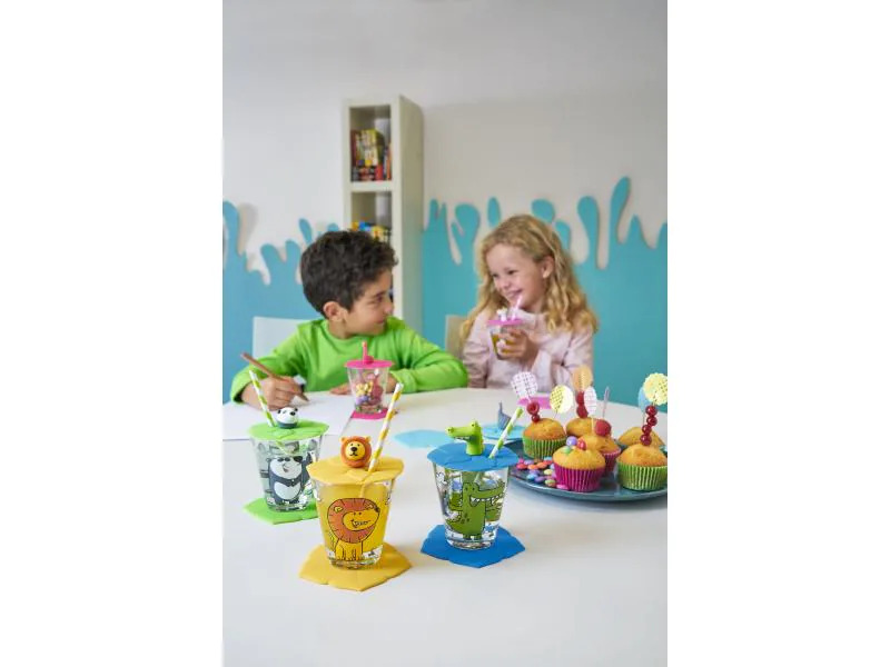 Leonardo Trinkglas für Kinder Bambini Löwe, 215 ml, 3-teilig