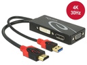 Delock Adapter 4K, 30HZ HDMI/USB 2.0 - DVI-D/VGA/DisplayPort