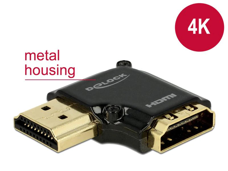 Delock Adapter High Speed Ethernet 4K 90° HDMI-A - HDMI-A
