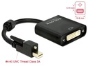 Delock Adapter Mini-Displayport - DVI, 4K, aktiv, verschraubbar