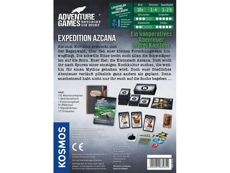 Kosmos Familienspiel Adventure Games: Expedition Azcana