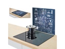 Zeller Present Herdabdeckplatte Lovely Kitchen Schwarz