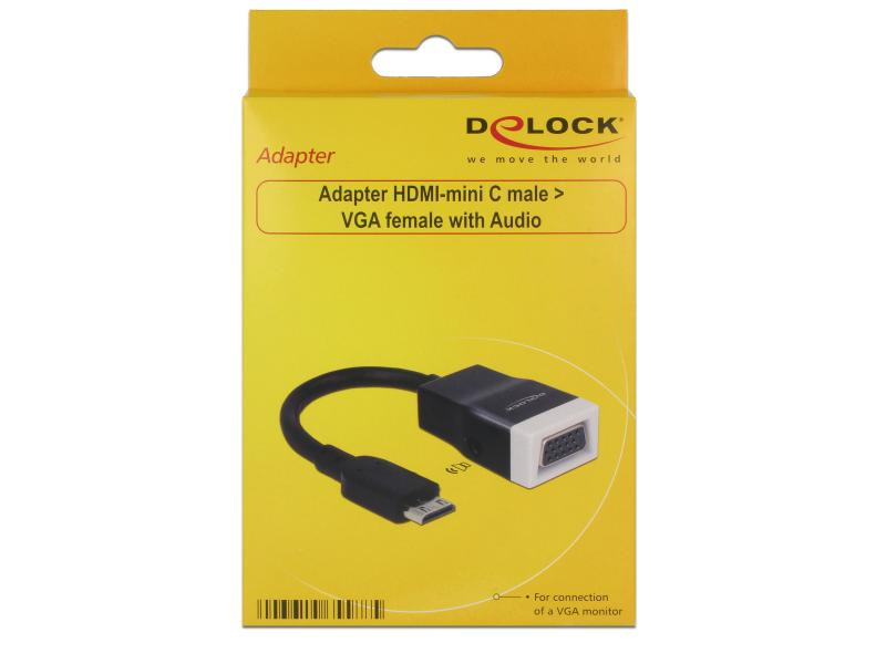 Delock Adapterkabel Mini-C-HDMI - VGA mit Audio