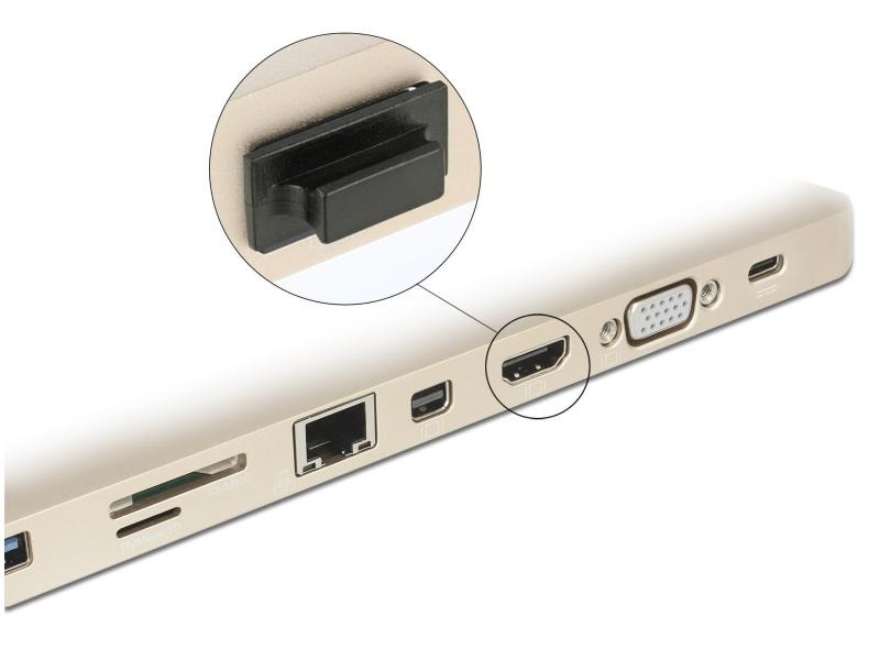 Delock Staubschutz HDMI-A f 10 Stk. Schwarz