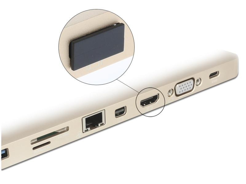 Delock Staubschutz HDMI-A f ohne Griff 10 Stk. Schwarz