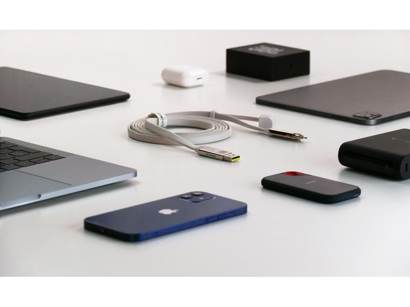 RollingSquare inCharge XL, 6in1, USB-A/-C, Micro-USB, Lightning 3 m