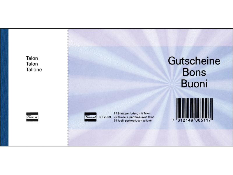 Favorit quer 25 Blatt, Blau