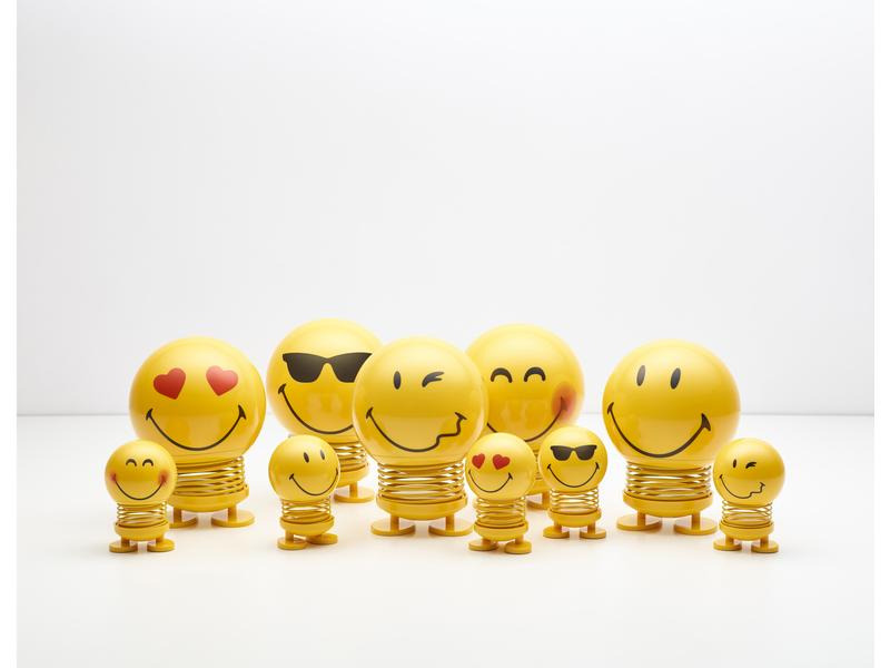 Hoptimist Aufsteller Bumble Smiley Love S, Gelb