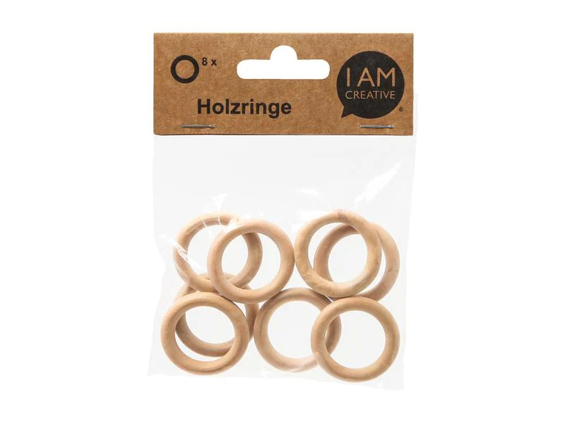 lalana Holzring 3.5 cm, 8 Stück