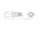 Bemero Stecker BC1001NI-M 3-Pol XLRm male Stecker Nickel