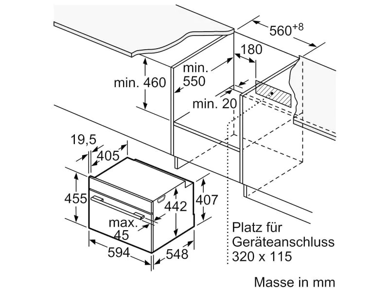 Bosch Einbaubackofen mit Mikrowelle CMG633BS1 Keine