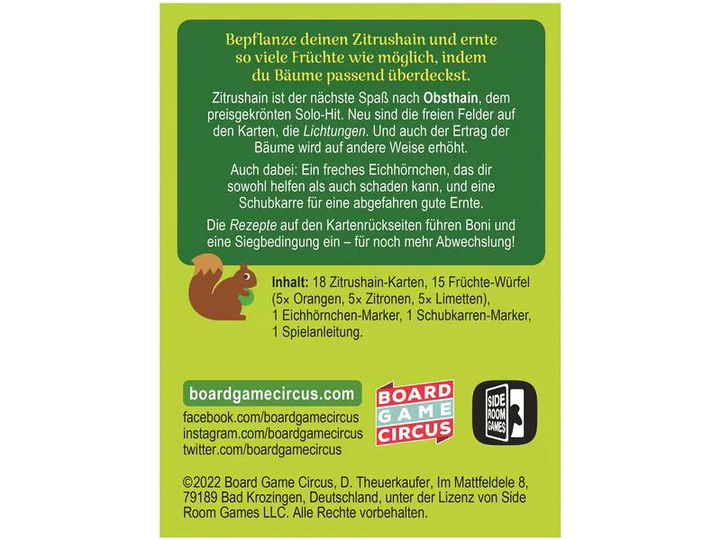 Board Game Circus Familienspiel Zitrushain